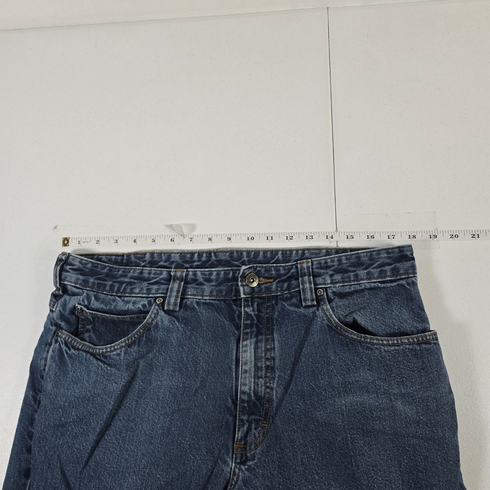 Duluth Trading Co Mens Jeans 36x30 Blue Denim Straight‎ Fit Cotton Work Casual - Picture 3 of 9